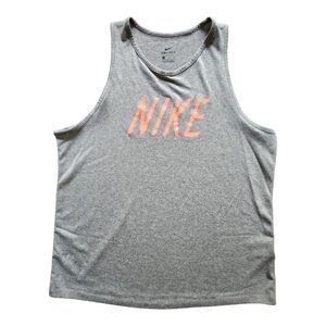 NWOT Nike 938897-091 Women's Dri-Fit Training Tank Top Heather Grey Size Large‎